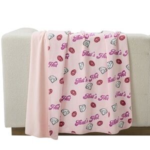 NWT Paris Hilton That's Hot Luxe Plush Oversized Reversible Pink Throw